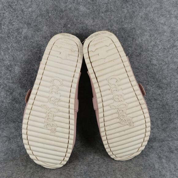 Cat & Jack Shoes Kids 1 Mule Sandal Flats Slip On Closed Toe Faux Suede Pink - Picture 10 of 12